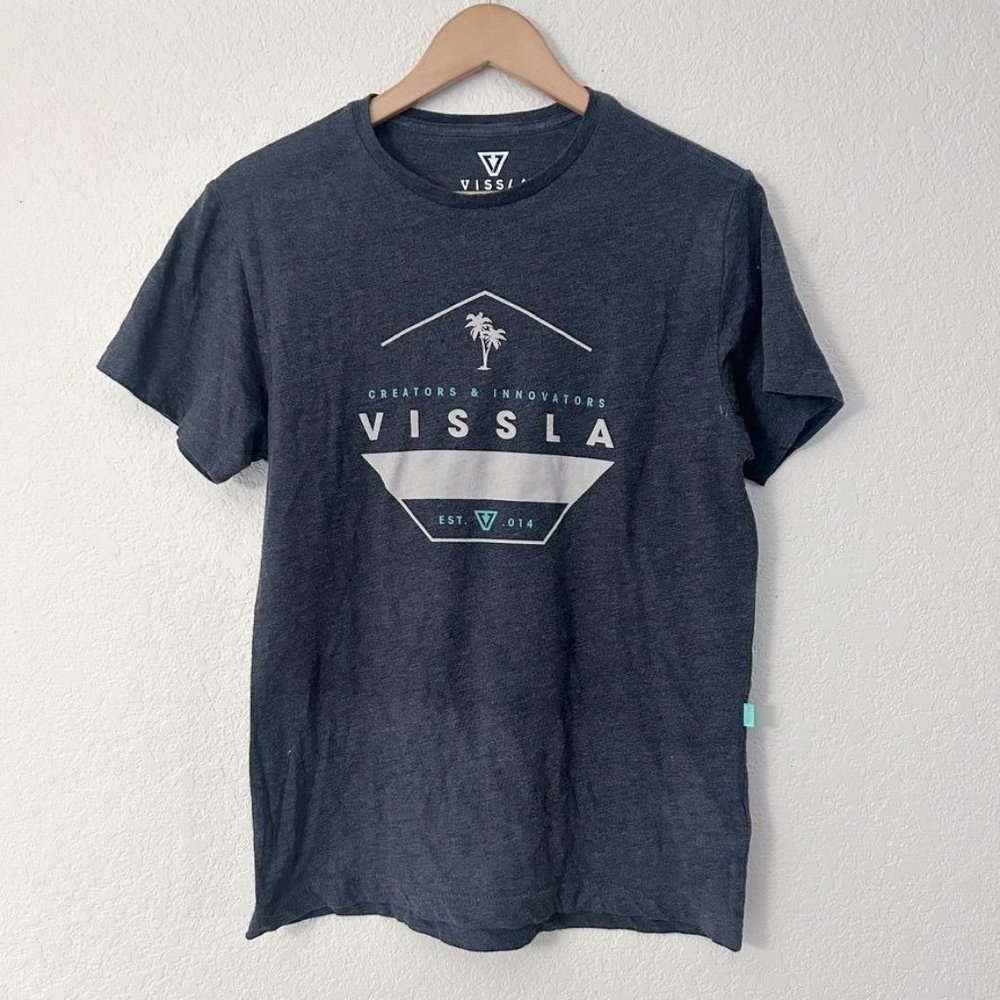 Vissla Cotton Blend Everyday Heather Grey Men's Tshirt Size S